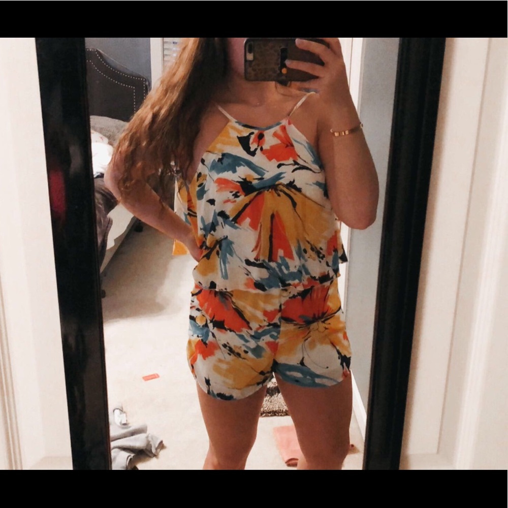 charlotte russe floral romper